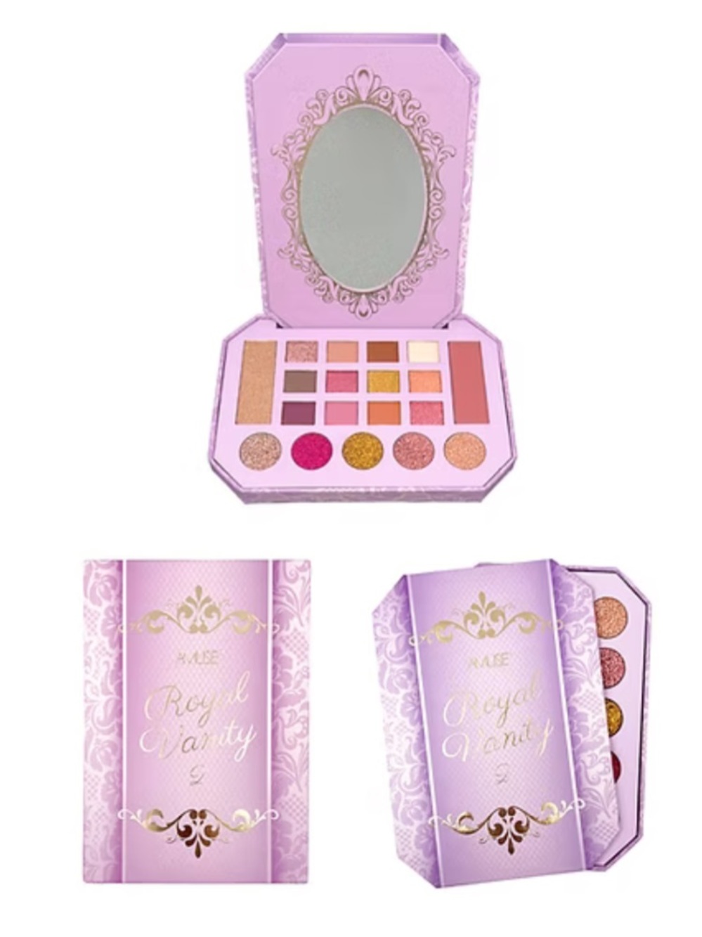Amuse Royal Vanity 2 Eyeshadow Palette Multi Colors Travel With Mirror NEW